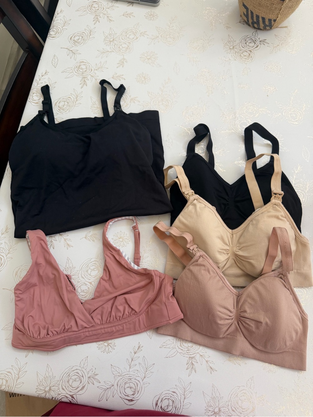 Lot of 5 Maternity & Nursing Bras + Tank Top - Size Small (Bravado & More)